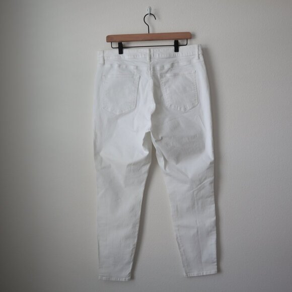 LOFT White Curvy Skinny Jeans | 32/14 - Picture 8 of 9